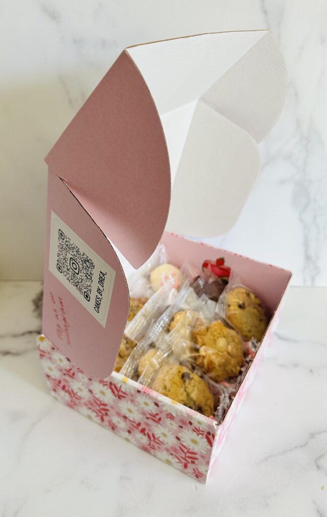 Andrea's custom brand packaging