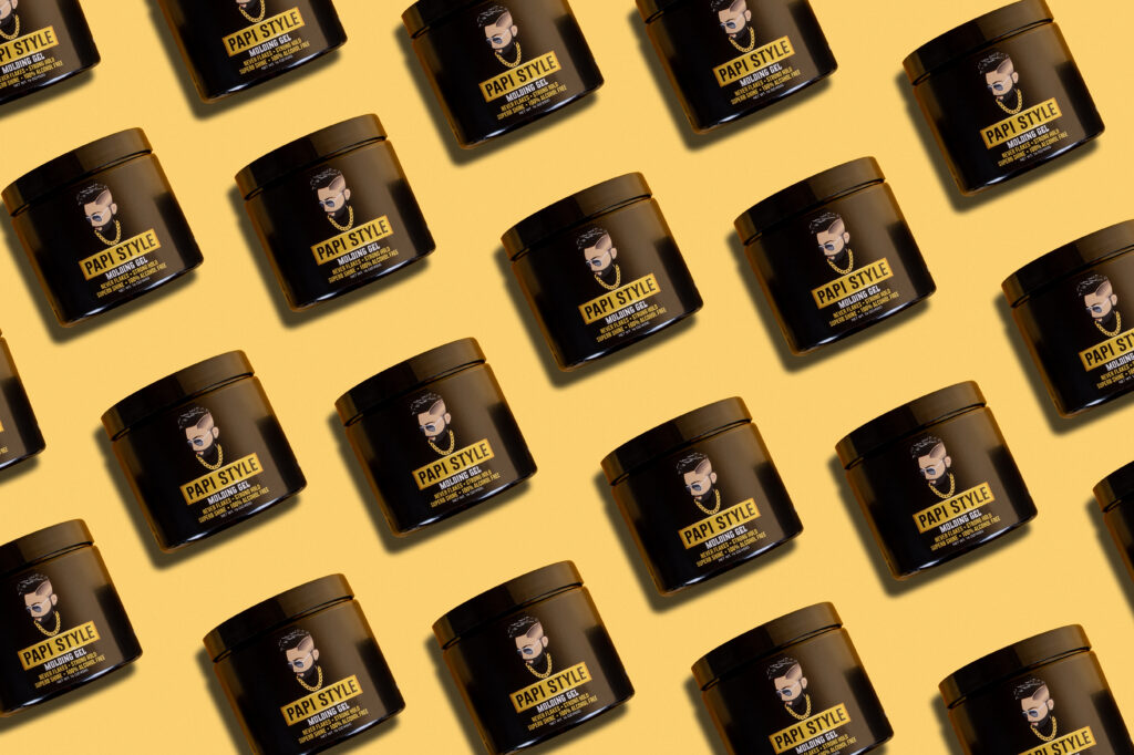 papi style hair gel photographed by San Diego Product Photographer NesliHunFoto