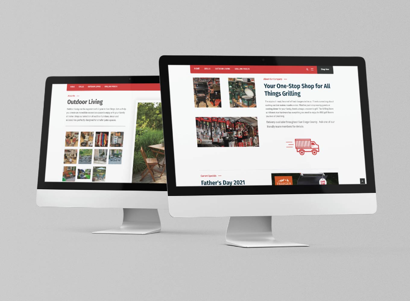 Desktop mockup for thegrillingstoresd.com