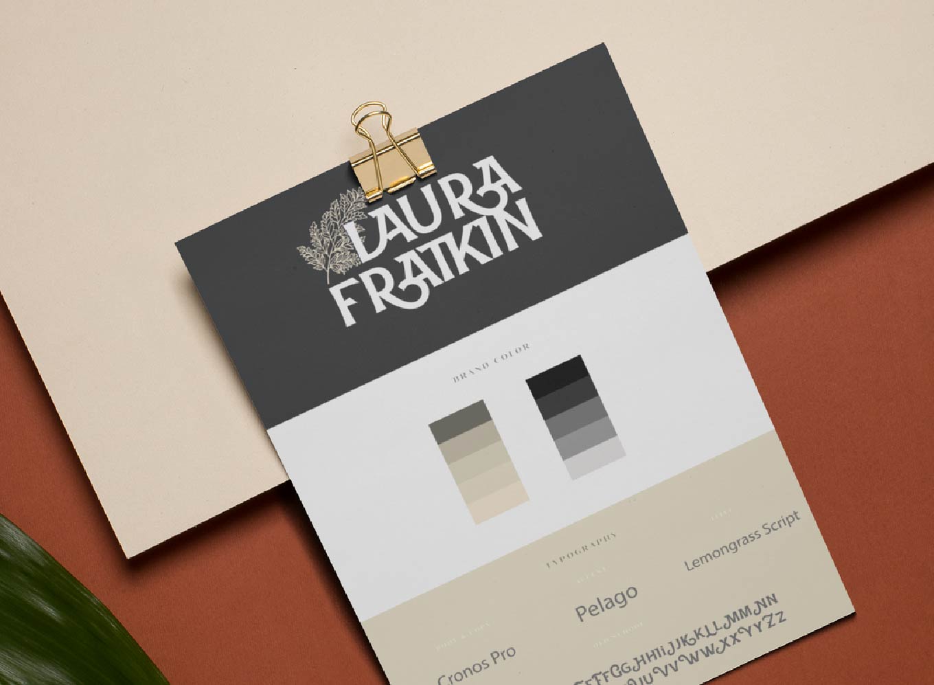 A brandsheet for Laura Fratkin.